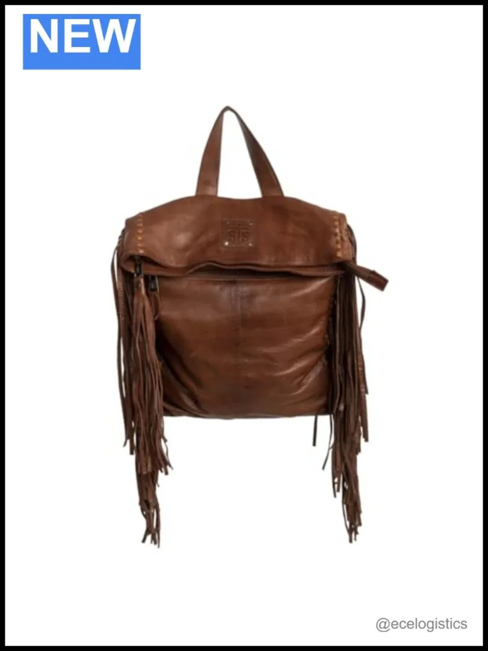 Genuine Full Grain Leather Fringe Backpack Women's Fashion Backpack